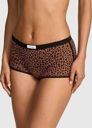 Трусики шорти жіночі pink від victoria’s secret, колір леопардовий😍 287671