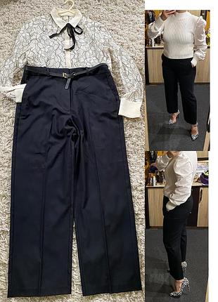 Базові чорні штани вільного крою ,m&s,p.12-14