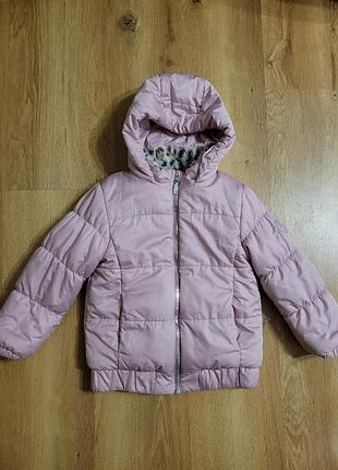 Куртка на меху двухсторонняя для девочки на 5-6 лет 110-116 см