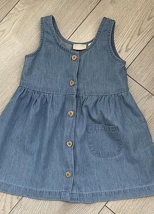 Сарафан для дівчинки chicco джинсовий блакитний 80 розмір