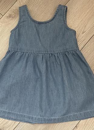 Сарафан для дівчинки chicco джинсовий блакитний 80 розмір 2