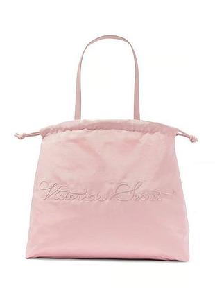 Женская сумка-шоппер victoria’s secret cinched satin tote bag pink