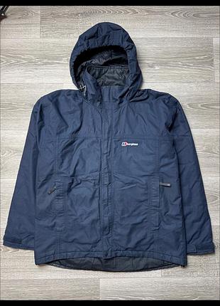 Куртка чоловіча berghaus синя з капюшоном