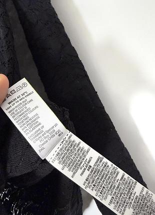 Чорна ажурна блуза лонгслив marks&spencer 6