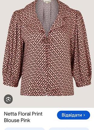 Оригинальная блуза известного британского бренда monsoon, а именно модель monsoonskta floral print blouse pink