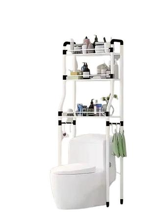 Полка-стеллаж для ванной stenson r30891 металлическая 68×25×160 см многоуровневая