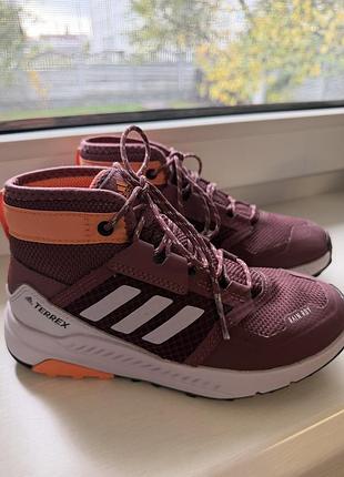 Кросівки adidas terrex rain.rdy бордово-помаранчеві середні