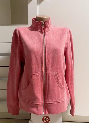 Зип худи розовый женский с воротником стойка l-xl