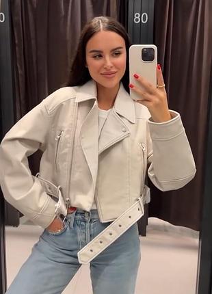 Стильная косуха с винтажным эффектом zara
