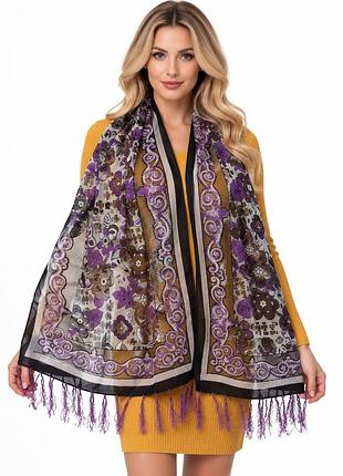 Дуже гарний святковий напівпрозорий жіночий палатин pashmina