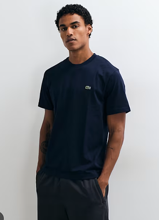 Чоловіча футболка lacoste basic dark blue оригінал new!