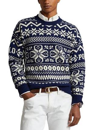 Мужской свитер ralph lauren scandinavian wool sweater оригинал new !