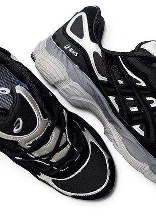 Мужские термо кроссовки asics gel nyc black черные с серебром gortex 44(27,5см)