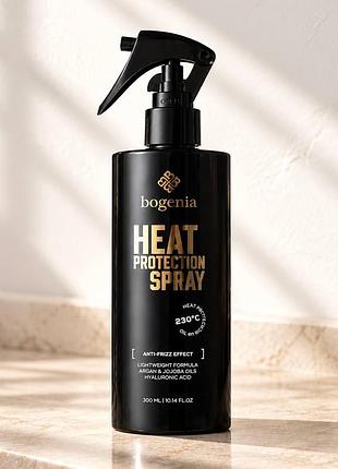 Термозащитный спрей для волос bogenia heat protection spray 230°c, 300 мл