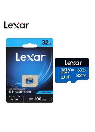 Карта пам'яті lexar high-performance 633x microsdhc 32gb uhs-i v10 a1