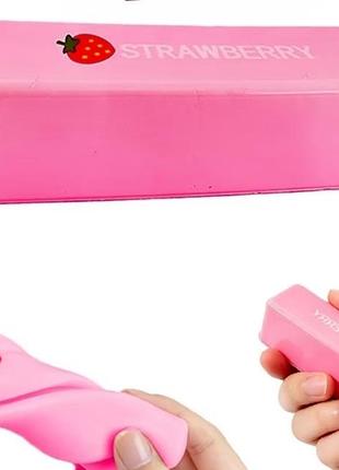 Детская игрушка антистресс, сквиш "strawberry butter" масло розовое, 13,5 см