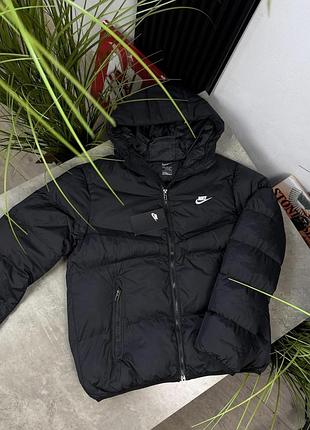 Чорний зимовий пуховик nike storm-fit xl та xxl