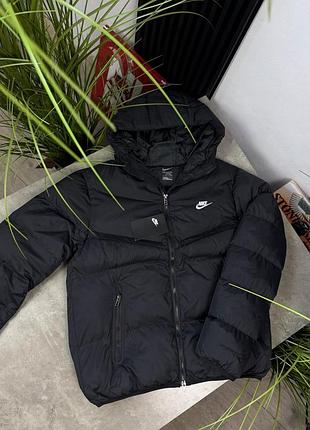 Чорний пуховик nike storm-fit зимовий xl, xxl