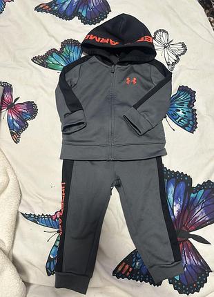 Спортивний костюм дитячий under armour сірий з помаранчевим
