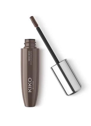 Туш для вій коричнева kiko milano maxi mod colour mascara 02