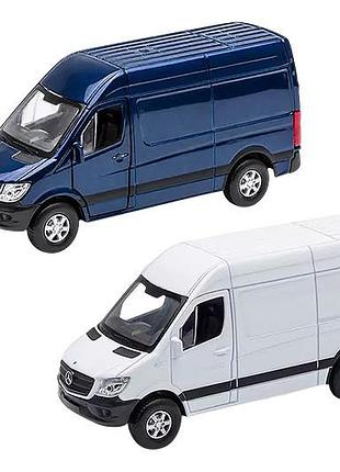 Автомодель 26022w "mercedes‑benz sprinter panel van" (білий, синій) technodrive