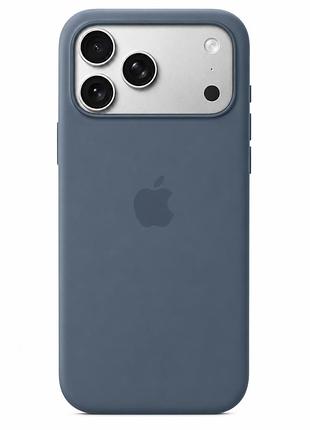 Чохол silicone case magsafe + animation full size iphone 18 pro з кнопкою / anchor blue / силіконовий чохол для айфон