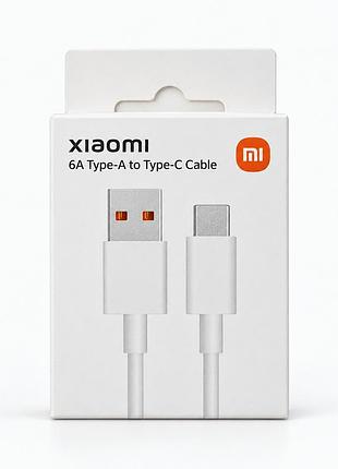 Кабель для зарядки xiaomi usb-a to type-c 6a (1м) - шнур быстрой зарядки fast charging