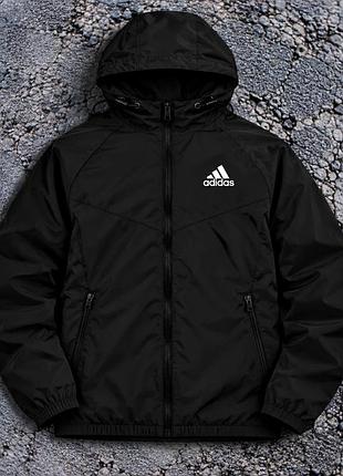 Adidas віндраннер чорний, демісезон, розміри s, xxl