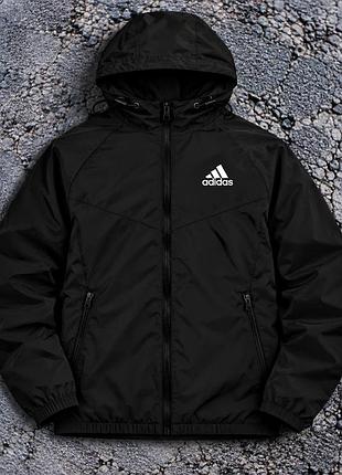 Куртка-вітровка adidas чорна s, xxl для демісезону