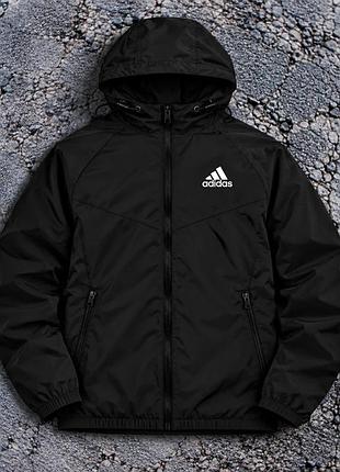 Виндрендер adidas черный s, xxl демисезонный