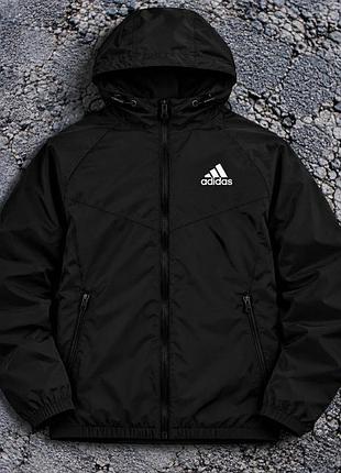 Ветровка adidas черного цвета s, xxl демисезон
