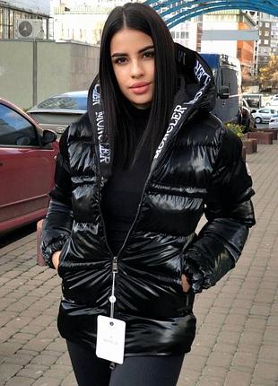 Moncler куртка зимняя черная m, xxl