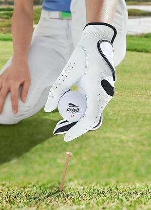 Женская кожаная перчатка для гольфа crivit golf, размер m/l (на левую руку).