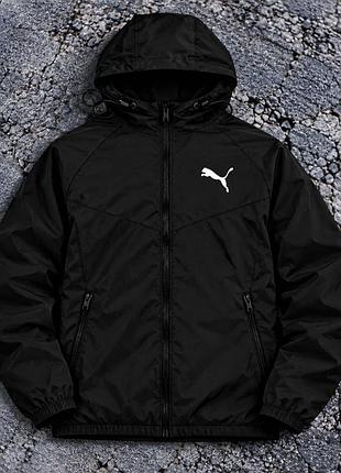 Демісезонна куртка віндраннер puma чорна, розмір m