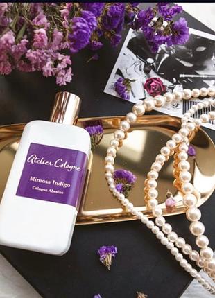 Оригинал! нишевый! шлейфовый парфюм-унисекс atelier cologne mimosa indigo 100ml абсолютно новый