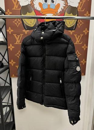 Куртка moncler чорна m, xxl зима