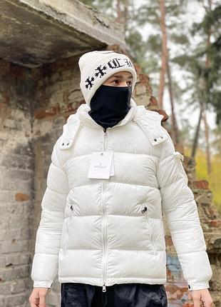 Пуховик moncler maya білий 2
