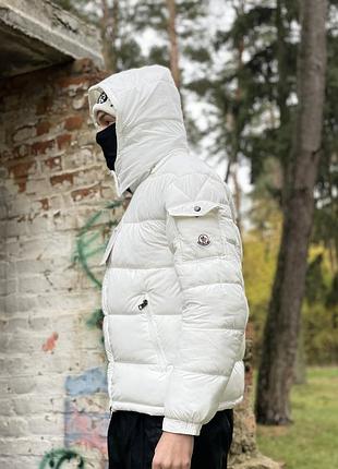 Пуховик moncler maya білий 3