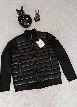 Куртка-кардиган moncler чоловіча чорна розміри xl, xxl