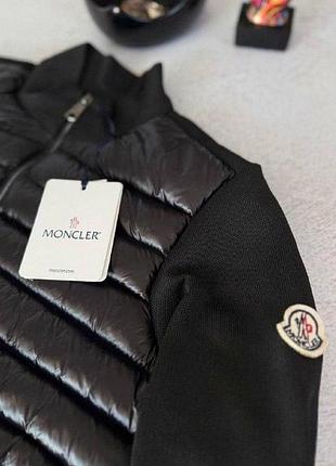 Чоловіча куртка-кардиган чорна moncler розміру xl, xxl