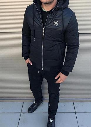 Philipp plein куртка демісезонна чорна розміри s, xl