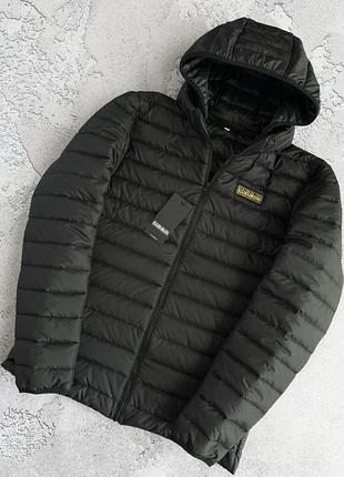Демисезонная черная куртка napapijri s, m, l, xl, xxl, xxxl