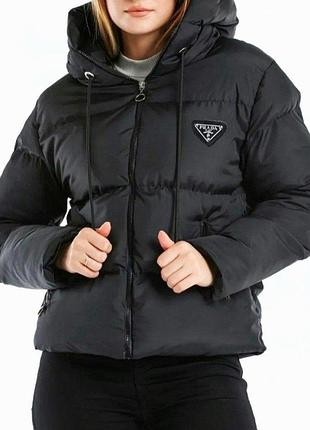 Prada зимова куртка чорна s m l xl xxl