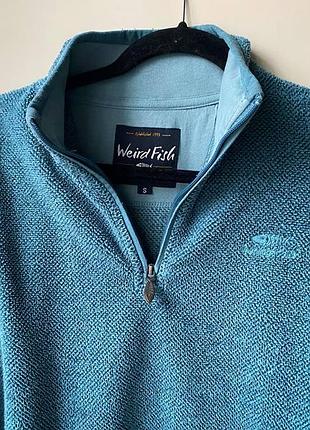 Британская флисовая кофта weird fish macaroni 1/4 zip / британский флис s