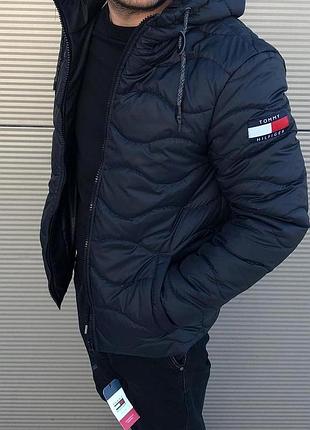 Куртка tommy hilfiger демисезонная m, s черная