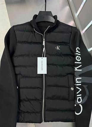 Мужская черная куртка-кардиган бренда calvin klein (s, l)