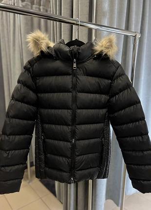 Черная зимняя куртка moncler размер l, xl, xxl