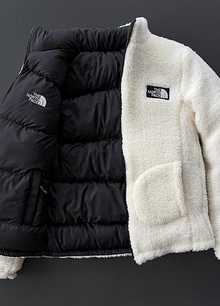 Черно-белая зимняя двухсторонняя куртка the north face s-xxl