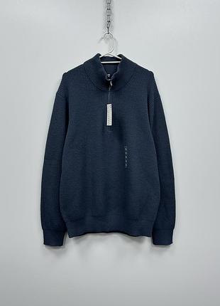 Шикарний светр кофта uniqlo soufflé yarn half zip jumper sweater blue