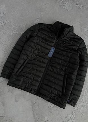 Демисезонная куртка tommy hilfiger черная s-3xl